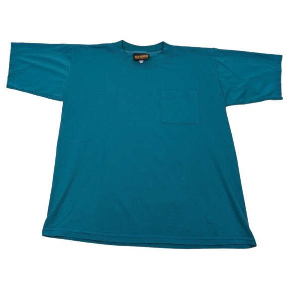 VTG‎ Wild Thunder Beach Blank Plain USA Made Pocket T-Shirt Size XL (Fits M/L) - Picture 1 of 7